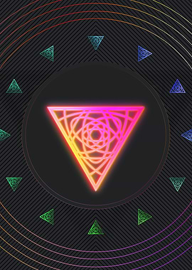 Neon Geometric Glyph Rune