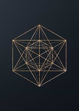 Gold Geometric Glyph Rune