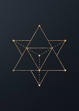 Gold Geometric Glyph Rune