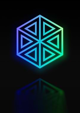 Neon Glyphs Mandala Rune