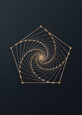 Gold Geometric Glyph Rune