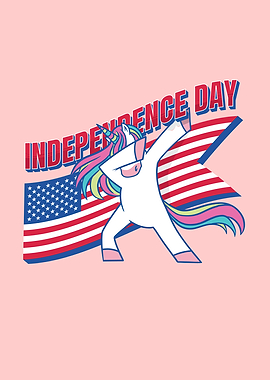 Dabbing Unicorn July 4th