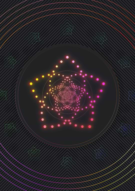 Neon Sacred Geometry Glyph