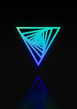 Neon Geometric Glyph Rune