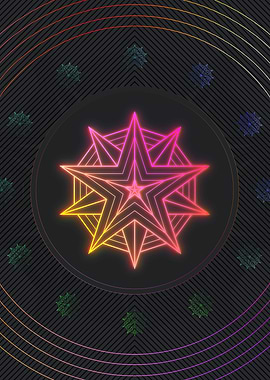 Neon Sacred Geometry Glyph