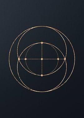 Gold Geometric Glyph Rune