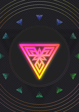 Neon Glyph Mandala Rune