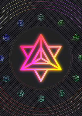 Neon Geometric Glyph Rune