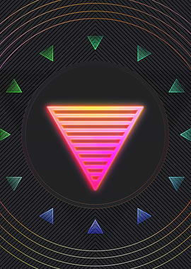 Neon Geometric Glyph Rune