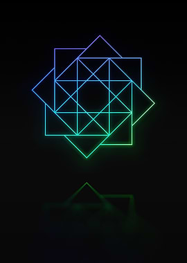 Neon Geometric Glyph Rune