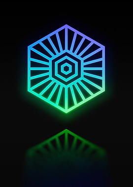 Neon Glyphs Mandala Rune
