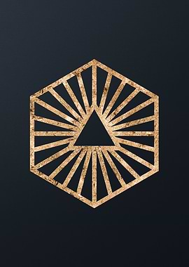 Gold Geometric Glyph Rune