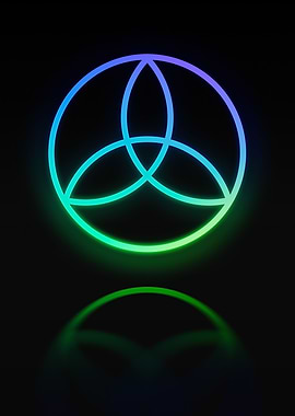 Neon Geometric Glyph Rune