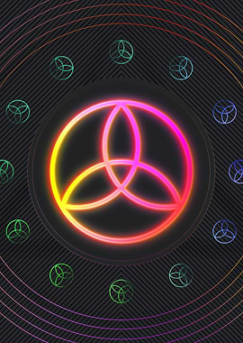 Neon Geometric Glyph Rune