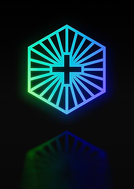 Neon Glyphs Mandala Rune