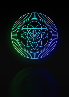 Neon Glyph Mandala Rune