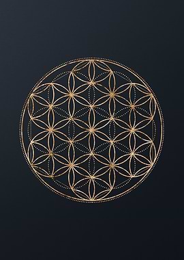 Gold Geometric Glyph Rune