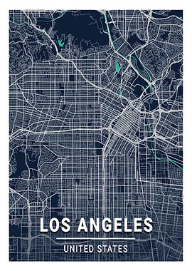 Los Angeles City Map USA