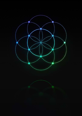 Neon Geometric Glyph Rune