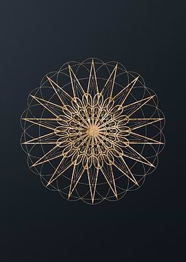 Gold Glyphs Mandalas Rune