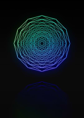 Neon Glyph Mandala Rune