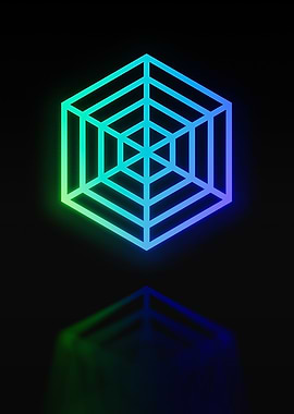 Neon Geometric Glyph Rune