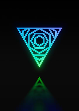 Neon Geometric Glyph Rune