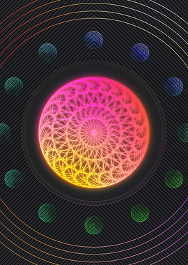 Neon Glyph Mandala Rune