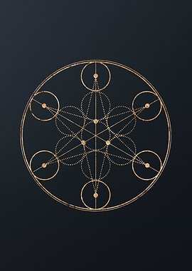 Gold Geometric Glyph Rune