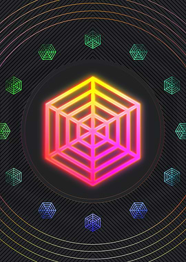 Neon Glyph Mandala Rune