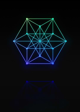 Neon Geometric Glyph Rune