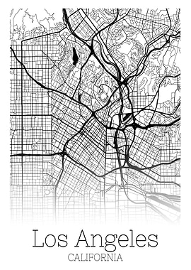 Los Angeles City Map USA