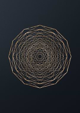 Gold Glyphs Mandalas Rune