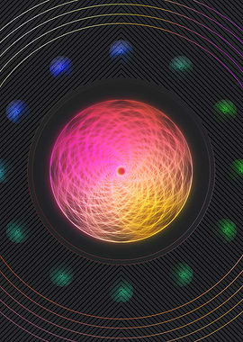 Neon Glyph Mandala Rune