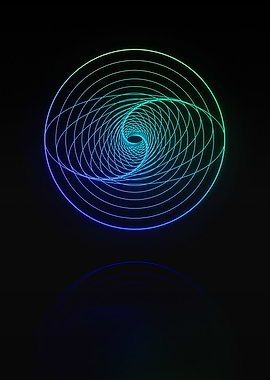 Neon Geometric Glyph Sign