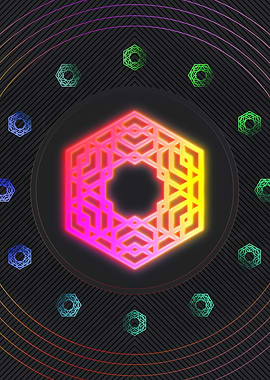 Neon Glyph Mandala Rune