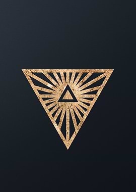 Gold Geometric Glyph Rune