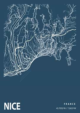 Nice City Map France