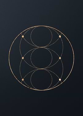 Gold Geometric Glyph Rune