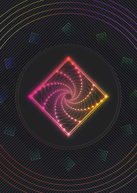 Pink Neon Sacred Geometry