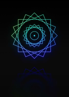 Neon Glyph Mandala Rune