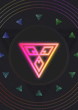 Neon Geometric Glyph Rune