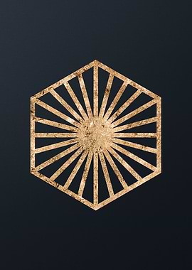 Gold Geometric Glyph Rune