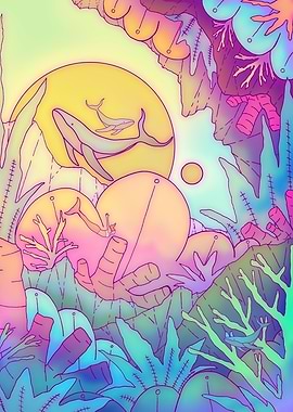 As the mermaid travels