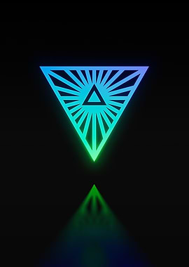 Neon Geometric Glyph Rune