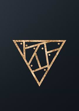 Gold Geometric Glyph Rune