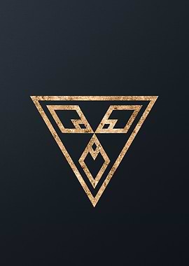 Gold Geometric Glyph Rune