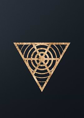 Gold Geometric Glyph Rune