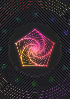 Neon Sacred Geometry Glyph