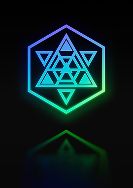 Neon Glyphs Mandala Rune